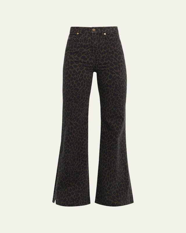 Tyra Printed Wide-Leg Jeans